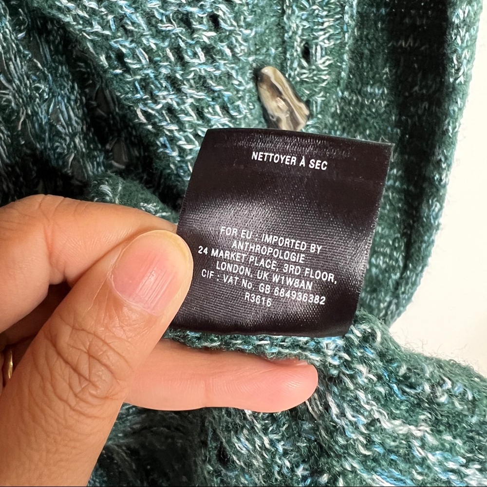 Anthropologie Rosie Neira Alldays Marbled Cardigan Size S - Picture 14 of 14